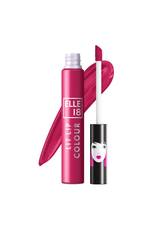 Elle18 Elle 18 Lit Lip, Matte Finish, Barn Red, 16 hrs Long Lasting Liquid Lipstick, Smudge and Transfer Proof Lipstick, One-stroke application, Quick Drying | 5.6 ml - Image 1